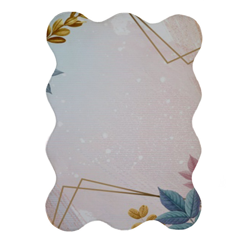 پادری مدل دالبر طرح برگ کد 8150 سایز 80x110 سانتی متر