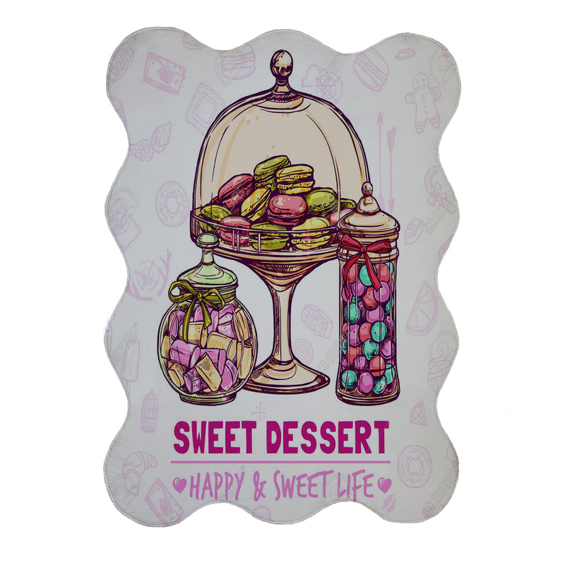 پادری مدل دالبر طرح SWEET DESSERT کد 8244 سایز 80x110 سانتی متر