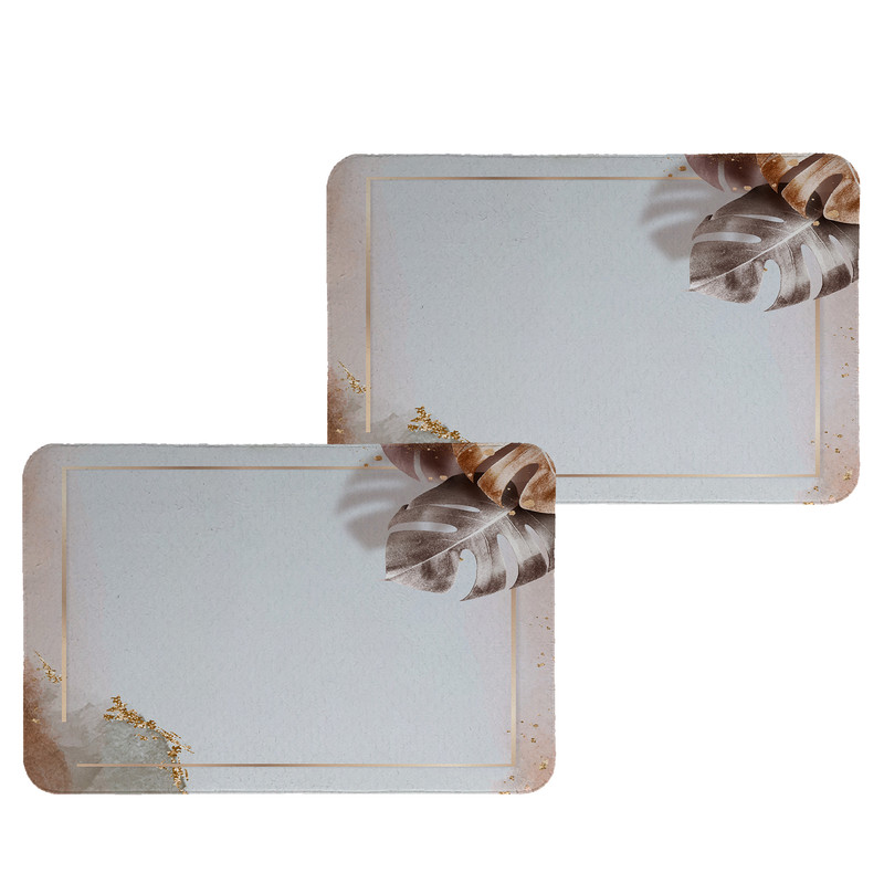 زیربشقابی طرح برگ کد8507 مجموعه 2 عددی