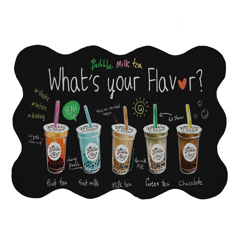 پادری مدل دالبر طرح Bubble tea کد 8273 سایز 80x110 سانتی متر