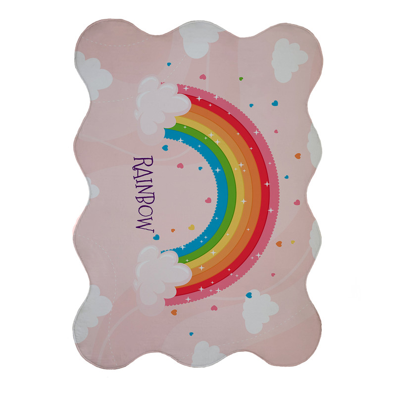 پادری مدل دالبر طرح رنگین کمان کد 9319 سایز 80x110 سانتی متر