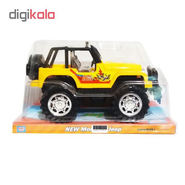 ماشین بازی طرح جیپ سواری قدرتی پلاستیکی با 4 چرخ و ابعاد 210x120x130 میلیمتر