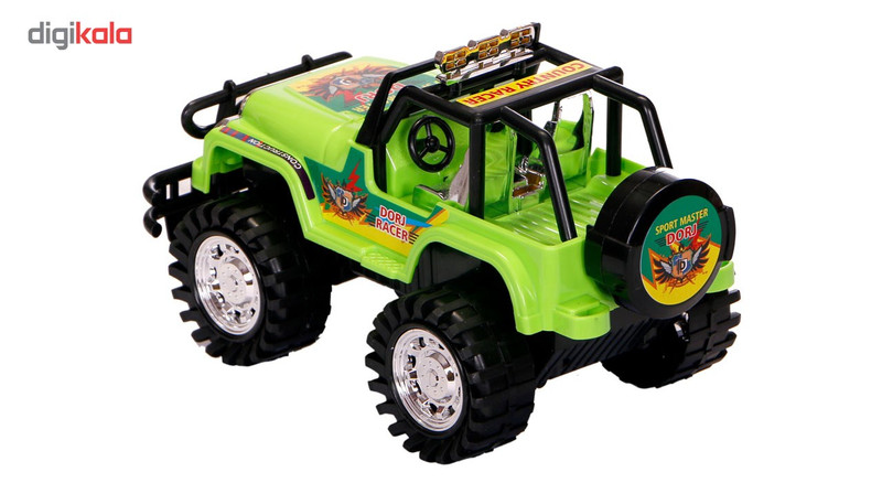 ماشین بازی درج مدل Jeep طرح GREEN OFFROAD