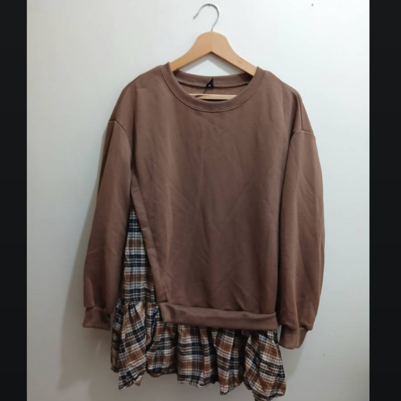 تونیک آستین بلند زنانه شین مدل Plaid Hem