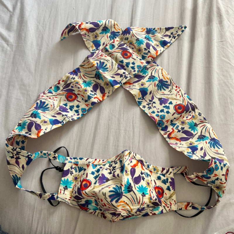 ماسک پارچه ای دو لایه آی ام مدل هدبندی بسته 2 عددی