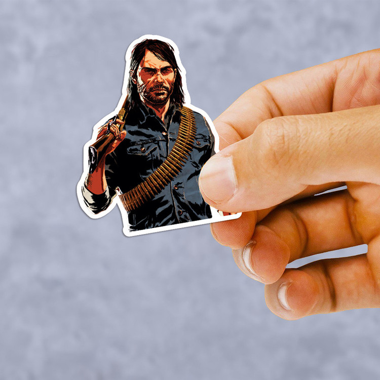 استیکر لپ تاپ مدل رد دد ریدمپشن red dead redemption مجموعه 10 عددی