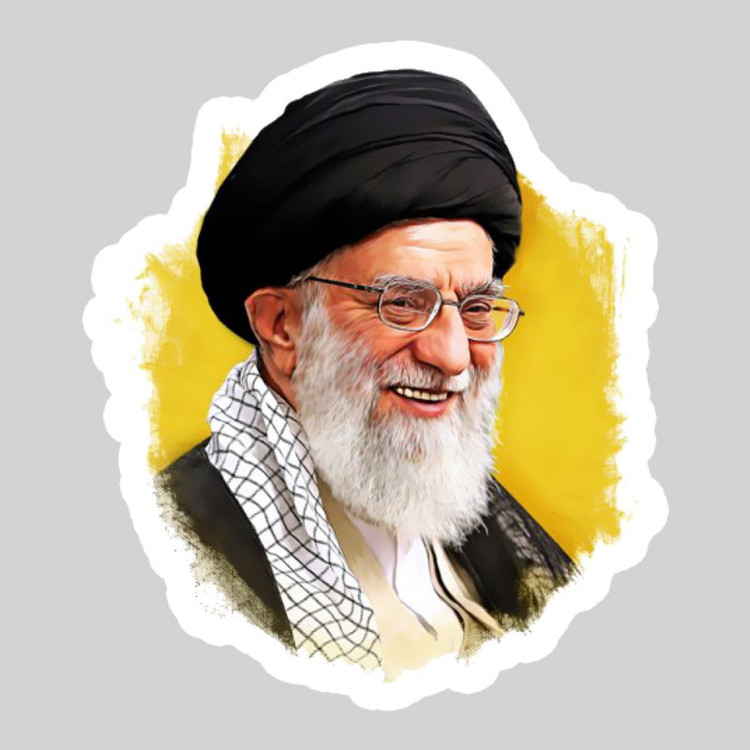 استیکر لپ تاپ پیکسل میکسل مدل رهبری آیت الله خامنه ای مجموعه 4 عددی