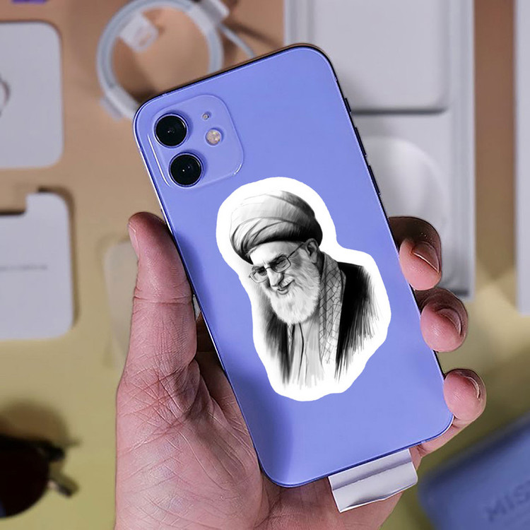 استیکر لپ تاپ پیکسل میکسل مدل آیت الله خامنه ای