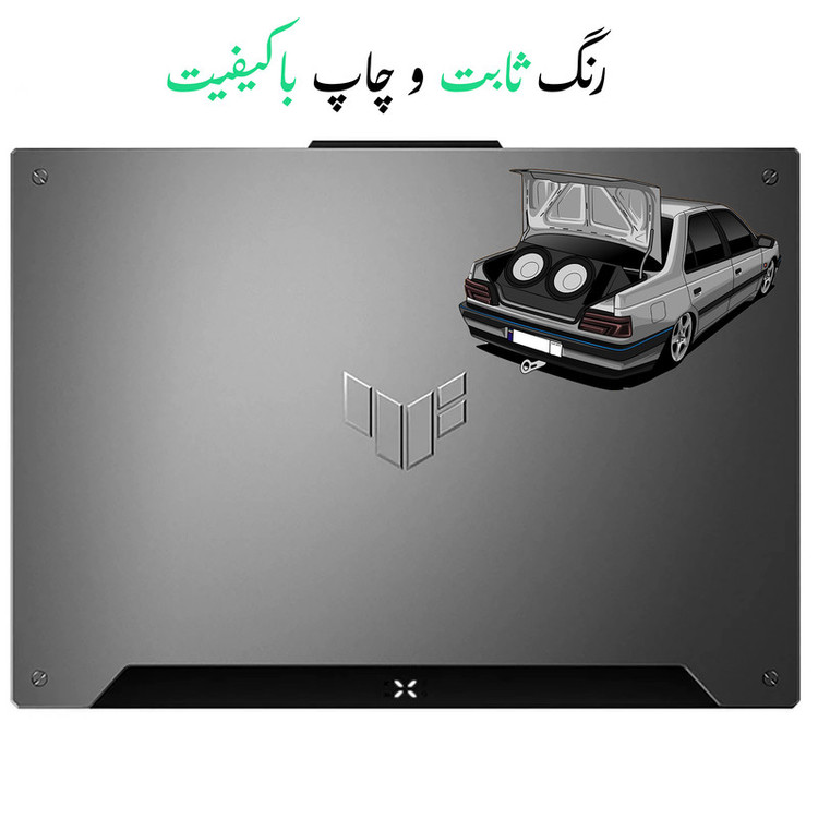 استیکر لپتاب طرح ماشین پژو لوازمی کد 4399