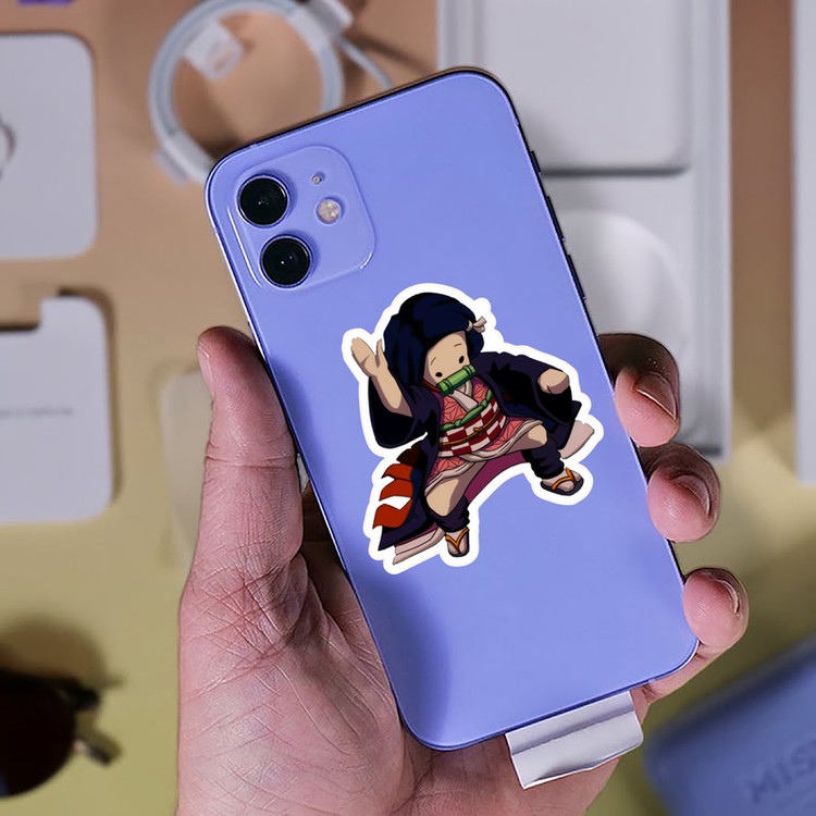 استیکر لپ تاپ پیکسل میکسل مدل انیمه شیطان نزوکو کد 2 مجموعه 8 عددی