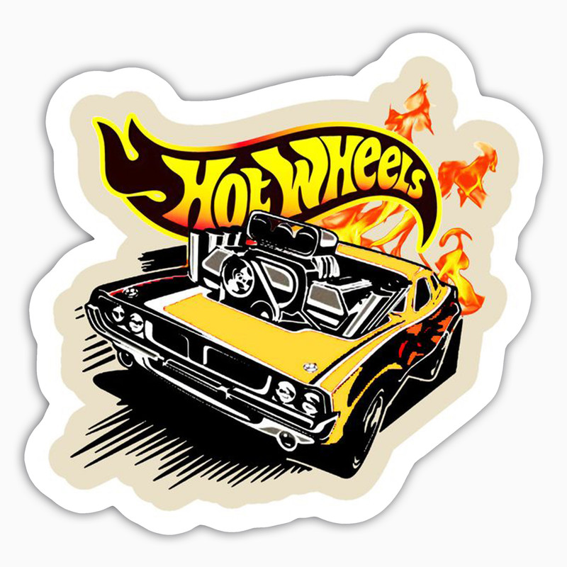 استیکر لپ تاپ بووم طرح ماشین مدل Hot Wheels کد JC11