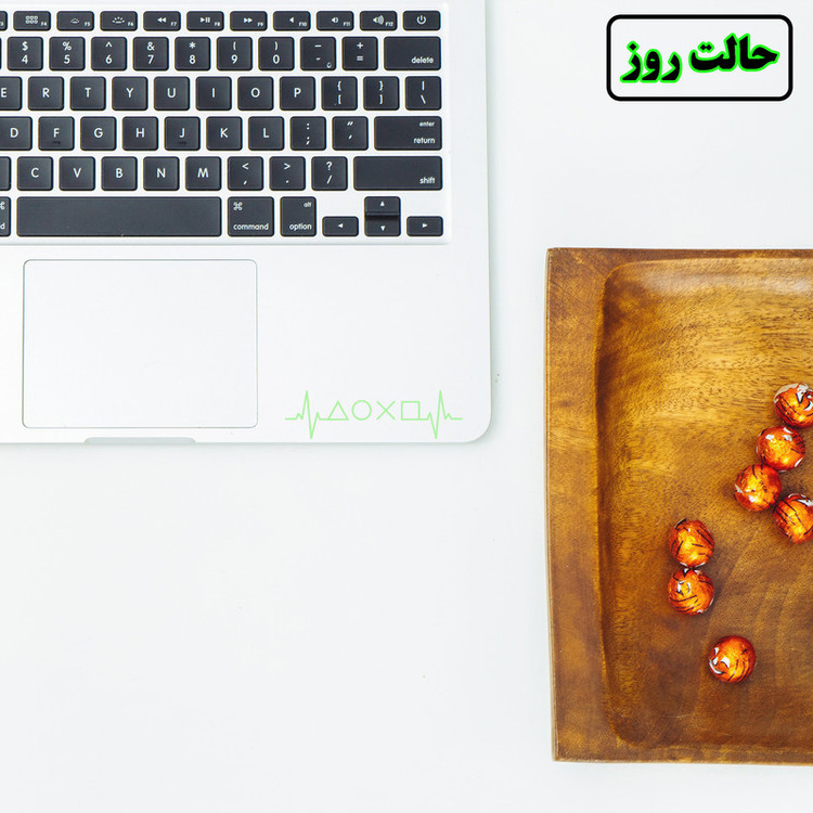 استیکر لپ تاپ مدل شب نما طرح ضربان پلی استیشن کد CK بسته دو عددی