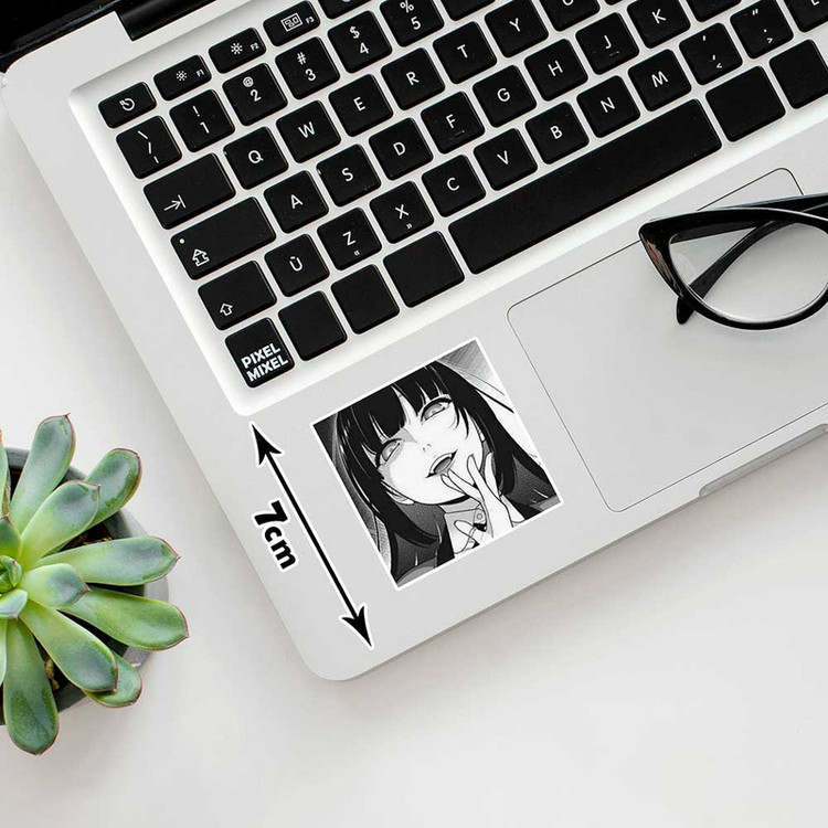 استیکر لپ تاپ پیکسل میکسل مدل انیمه kakegurui مجموعه 5 عددی