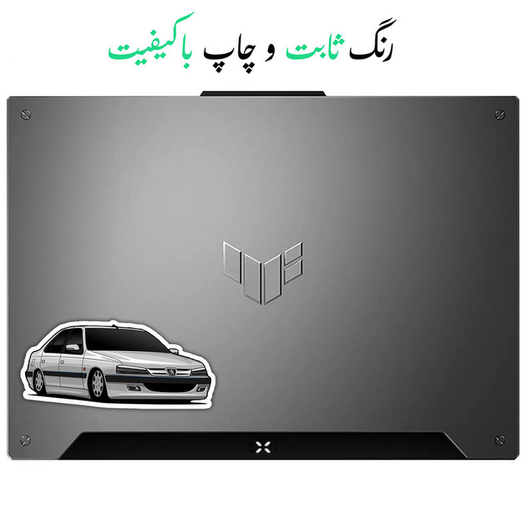 استیکر لپتاب طرح ماشین پژو کفخواب کد 1404