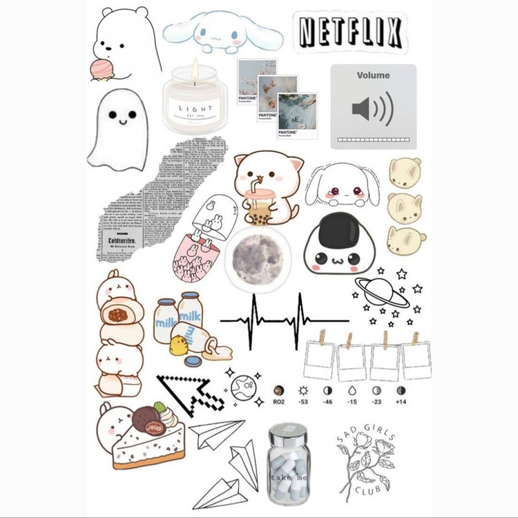 استیکر لپ تاپ طرح rabbit مجموعه 35 عددی
