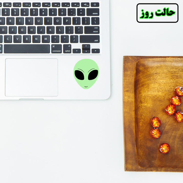 استیکر لپ تاپ مدل شب نما طرح آدم فضایی کد CK