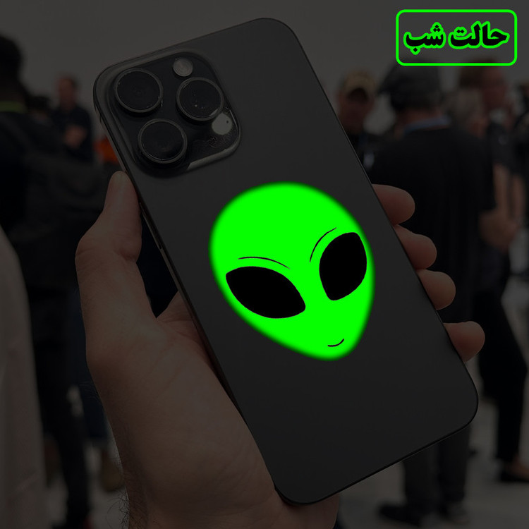 استیکر لپ تاپ مدل شب نما طرح آدم فضایی کد CK