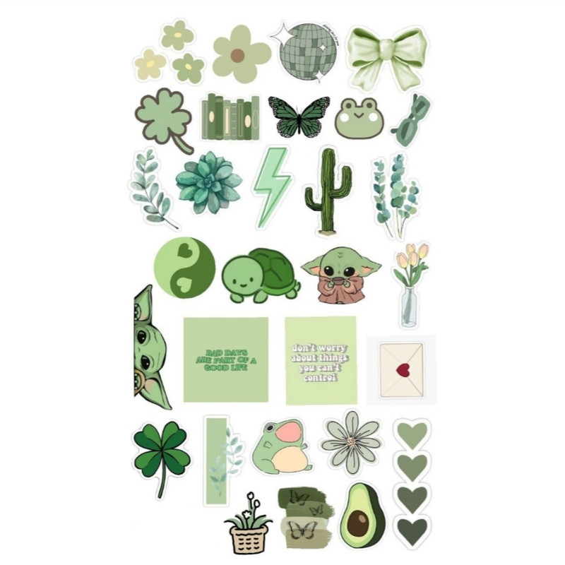استیکر طرح plants کد 30 مجموعه 32 عددی