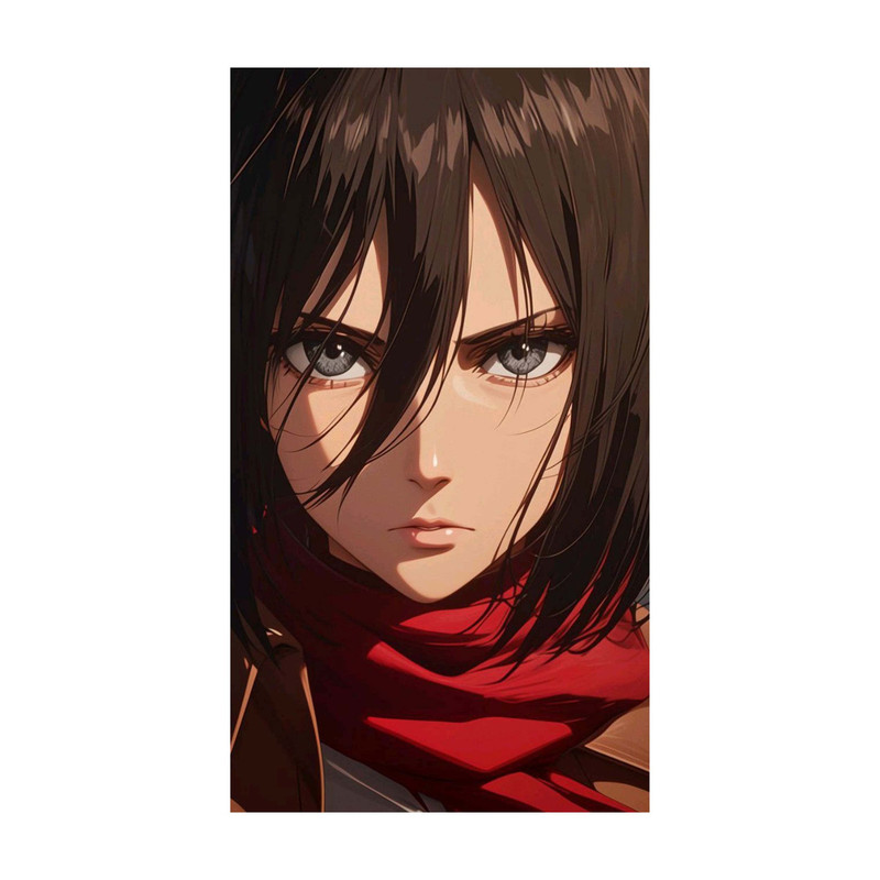 استیکر لپ تاپ و موبایل مدل انیمه طرح حمله به تایتان میکاسا آکرمن Attack on Titan Mikasa Ackerman کد 4620