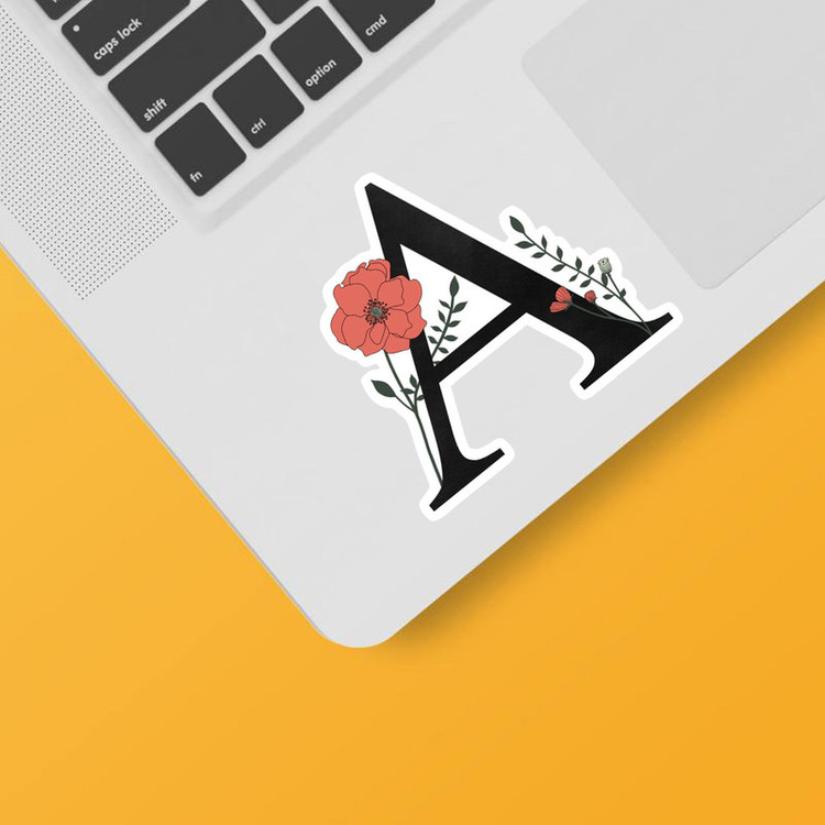 استیکر لپ تاپ و موبایل بووم طرح حروف انگلیسی مدل A کد N24