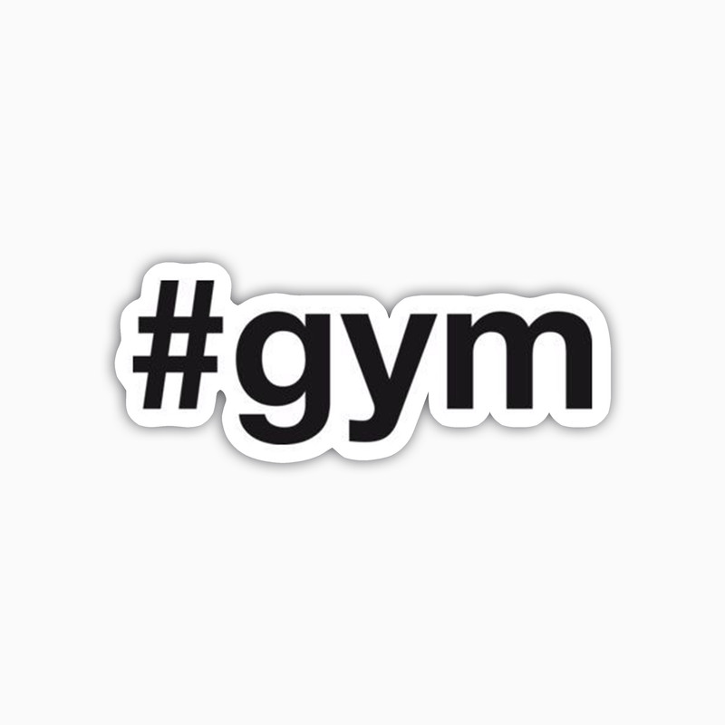استیکر لپ تاپ و موبایل بووم طرح نوشته مدل gym کد BG32