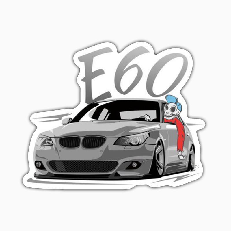 استیکر لپ تاپ و موبایل بووم طرح ماشین مدل BMW E60 کد ZX088