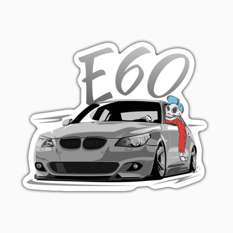 استیکر لپ تاپ و موبایل بووم طرح ماشین مدل BMW E60 کد ZX088