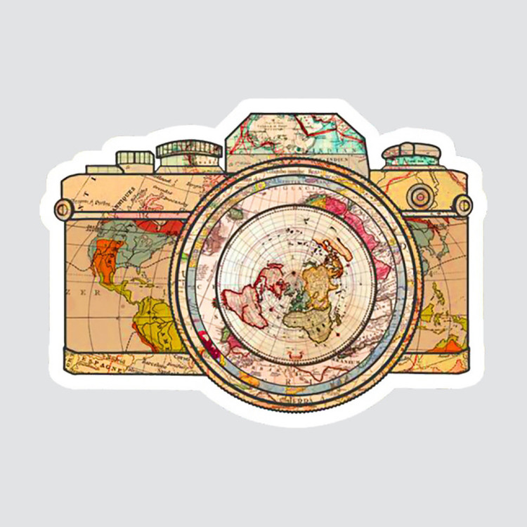 استیکر لپ تاپ پیکسل میکسل مدل دخترانه دوربین و پاریس مجموعه 4 عددی