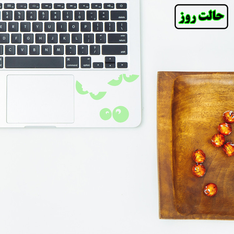 استیکر لپ تاپ مدل شب نما طرح چشم کد CK بسته شش عددی