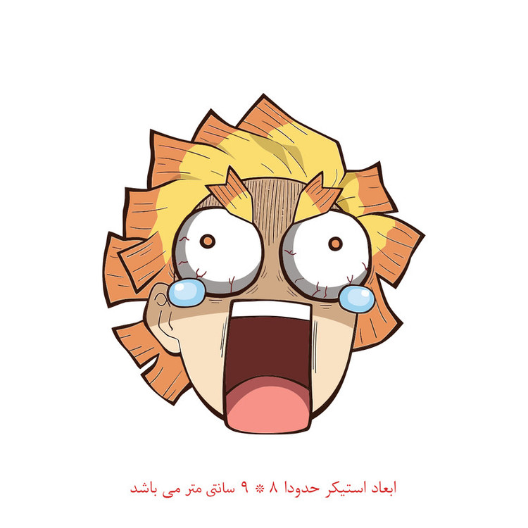 استیکر لپ تاپ طرح زنیتسو انیمه شیطان کش کد 2040