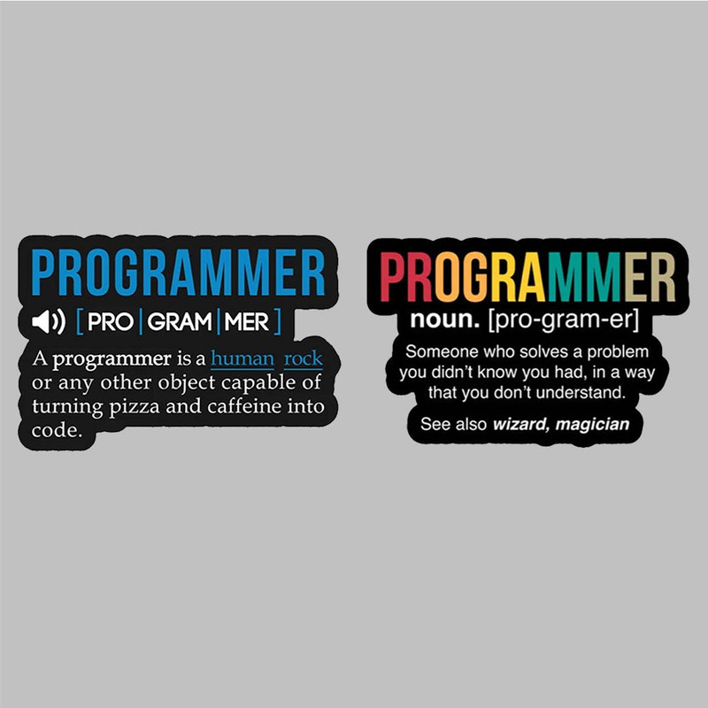 استیکر لپ تاپ کارنیکا طرح برنامه نویس مدل programmer-2222035 مجموعه 2 عددی