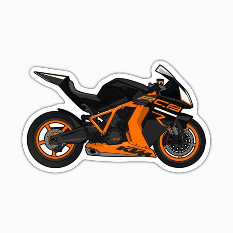 استیکر لپ تاپ و موبایل بووم طرح موتور مدل KTM کد UV013