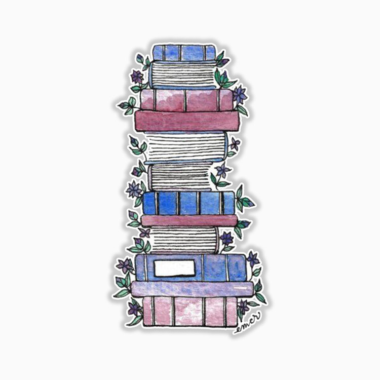 استیکر لپ تاپ و موبایل بووم طرح کتاب کد 111
