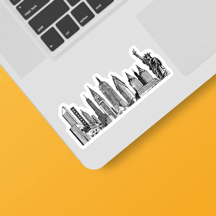 استیکر لپ تاپ و موبایل بووم طرح شهر بزرگ مدل NYC کد 152