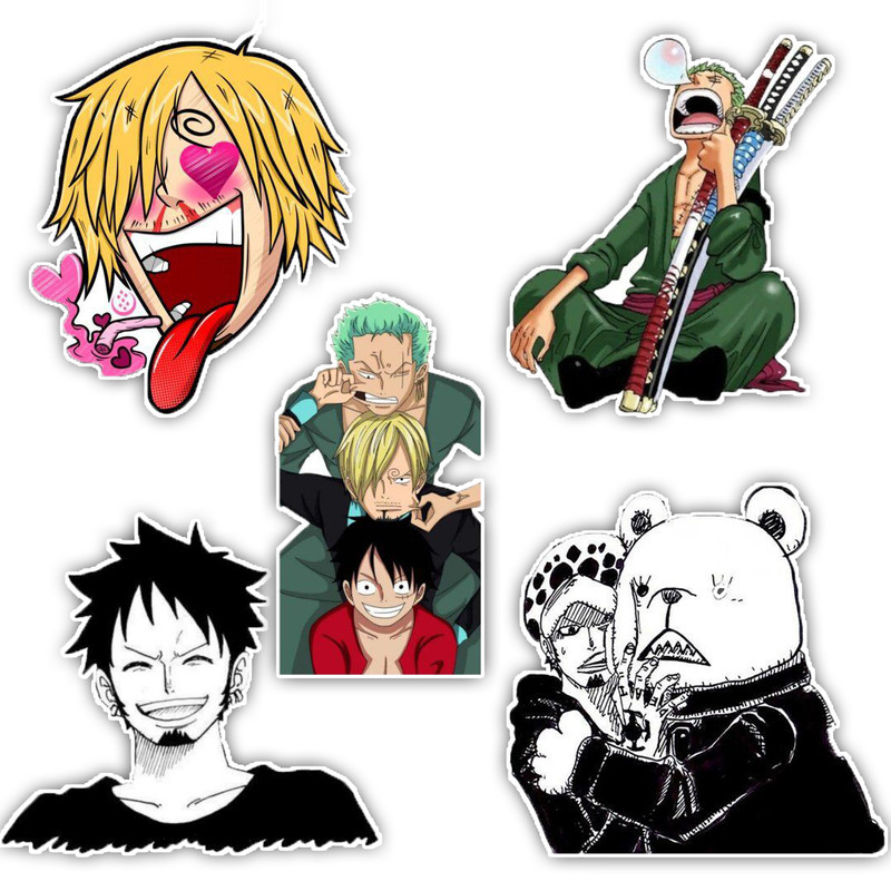 استیکر لپ تاپ و موبایل گوفی طرح انیمه وان پیس مدل Sanji 4 مجموعه 9 عددی