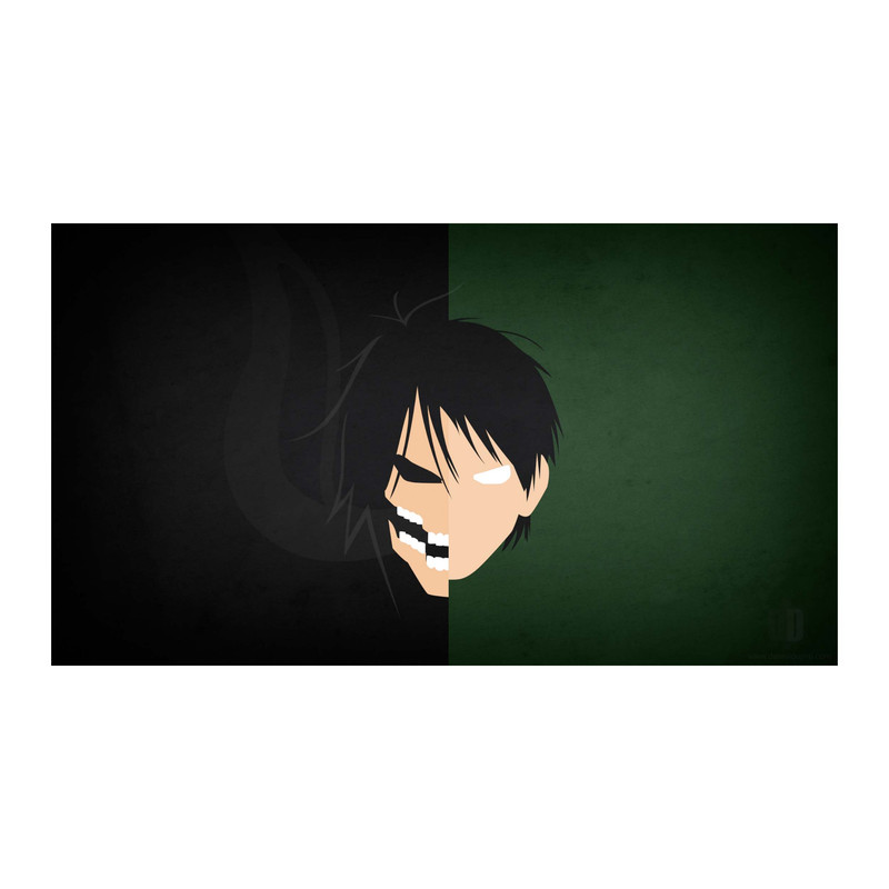 استیکر لپ تاپ و موبایل مدل انیمه طرح حمله به تایتان ارن یگر Attack on Titan Eren Yeager کد 4279