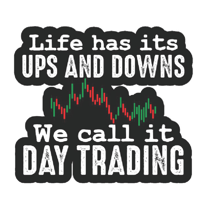 استیکر لپ تاپ طرح Day trading کد ST281