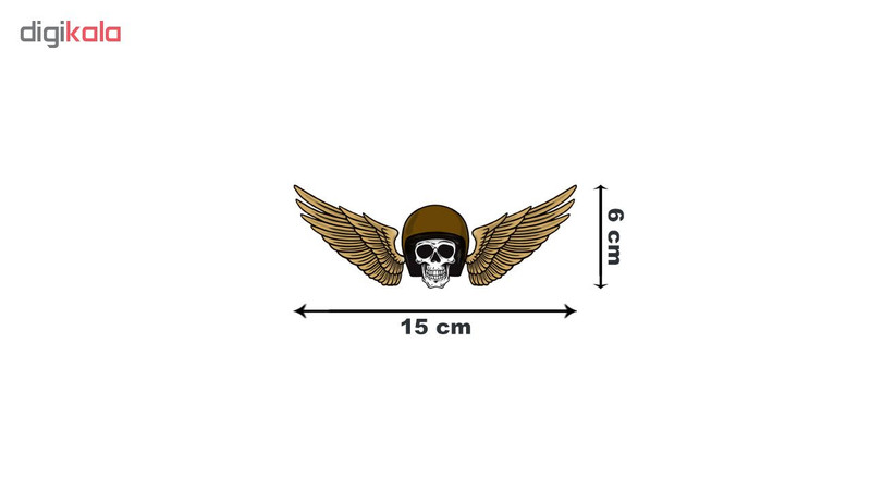 استیکر لپ تاپ طرح Skull Wings کد ۰۱