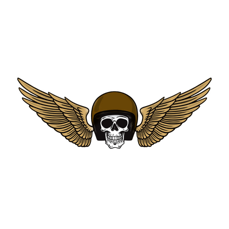 استیکر لپ تاپ طرح Skull Wings کد ۰۱