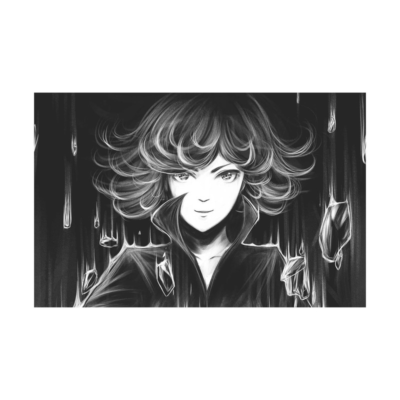 استیکر لپ تاپ و موبایل مدل انیمه طرح مرد تک مشتی تاتسوماکی One Punch Man tatsumaki کد 3861