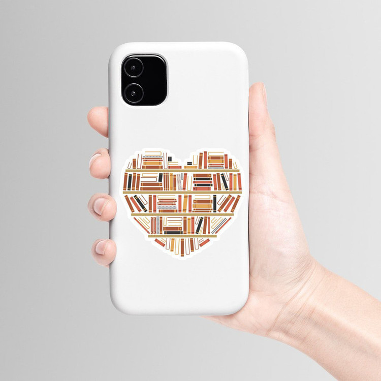 استیکر لپ تاپ و موبایل بووم طرح قفسه کتاب کد M9
