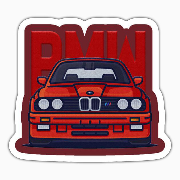 استیکر لپ تاپ و موبایل بووم طرح ماشین مدل BMW Classic کد ZX023