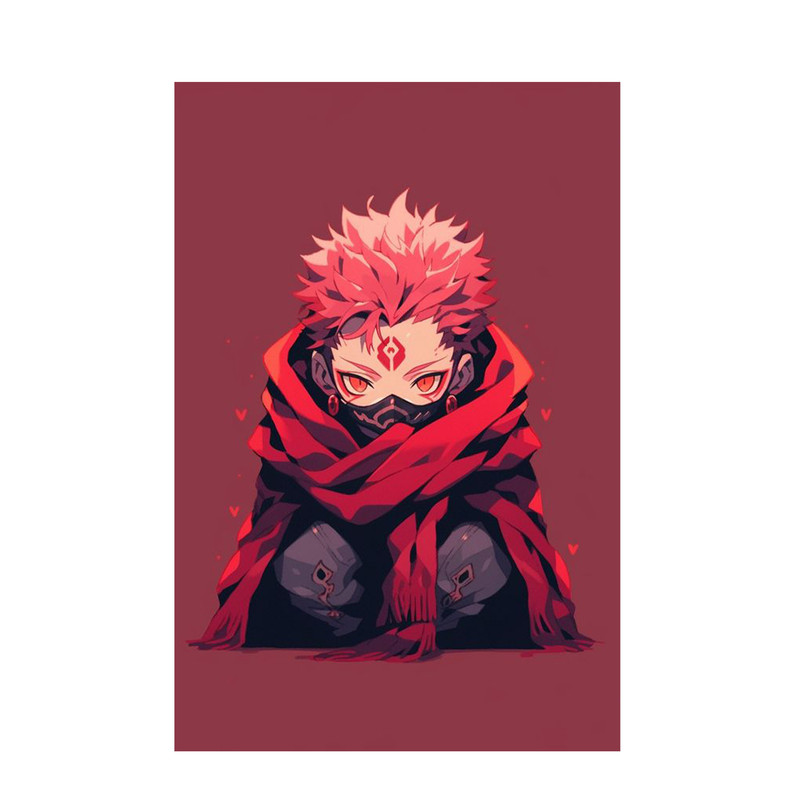 استیکر لپ تاپ و موبایل مدل انیمه طرح جوجوتسو کایسن ریومن سوکونا jujutsu kaisen ryomen sukuna کد 612