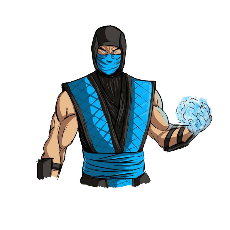 استیکر لپ تاپ و موبایل مدل بازی طرح سابزیرو مورتال کومبت Sub-Zero Mortal Kombat کد 4785