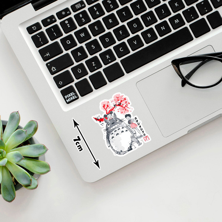 استیکر لپ تاپ پیکسل میکسل مدل انیمه میازاکی totoro