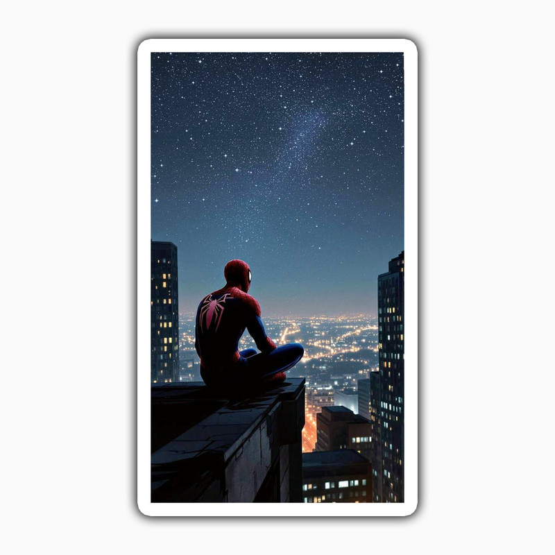 استیکر لپ تاپ و موبایل بووم طرح مرد عنکبوتی کد LM35