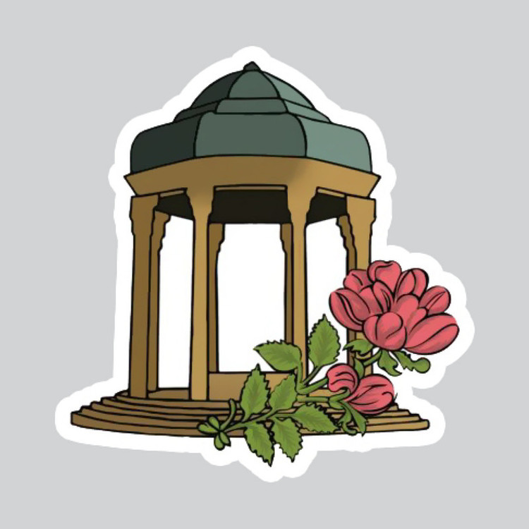استیکر لپ تاپ پیکسل میکسل مدل ایران شیراز مجموعه 4 عددی