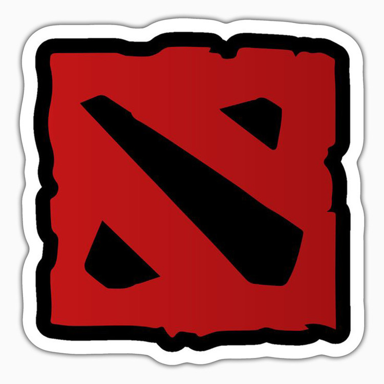 استیکر لپ تاپ و موبایل بووم طرح بازی Dota2 مدل Logo کد ZX074