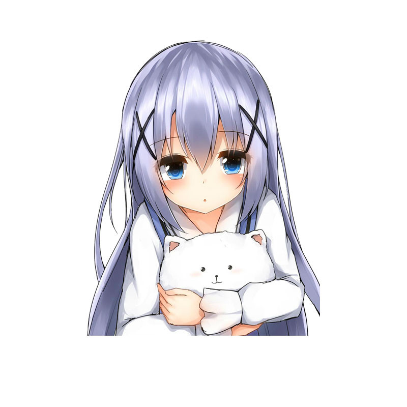 استیکر لپ تاپ بادکنک آبی طرح انیمه مدل Girl