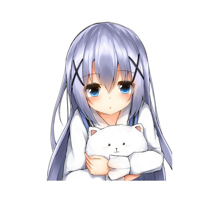 استیکر لپ تاپ بادکنک آبی طرح انیمه مدل Girl